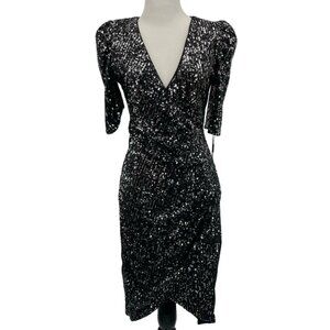 Calvin Klein Sequined V-Neck Party Dress